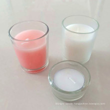 New Product glass holder white filled votive candles wholesale